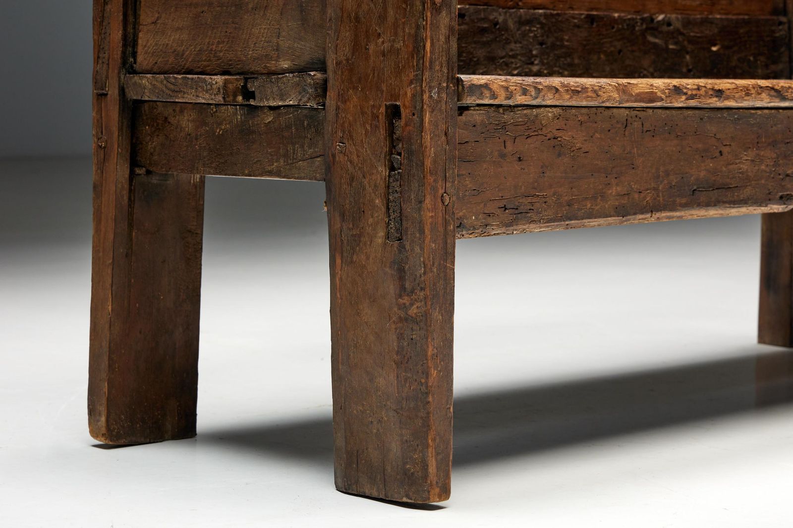 photo for sale Rustic Folk Art Bench, Spain, 19th Century