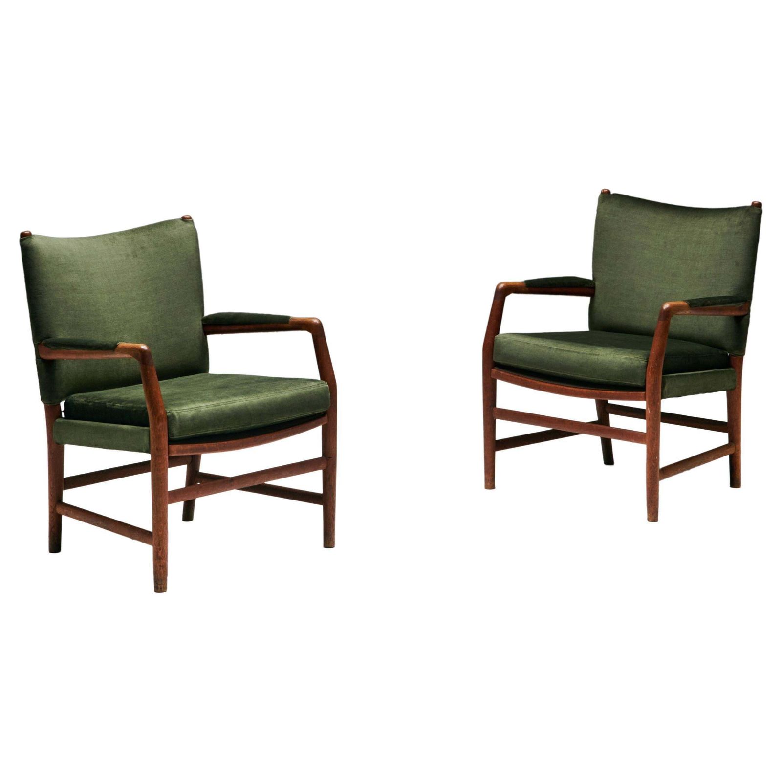 Conference Chairs By Hans J. Wegner For The Aarhus City Hall, Denmark, 1940s