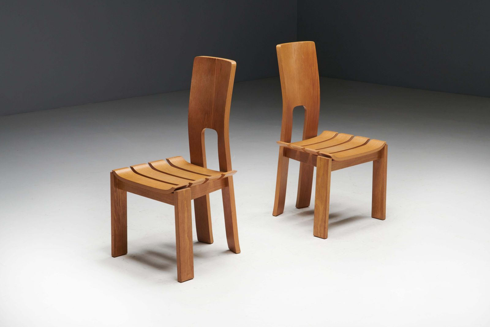 Scandinavian Modern Plywood Dining Chairs, 1970s photo vintage