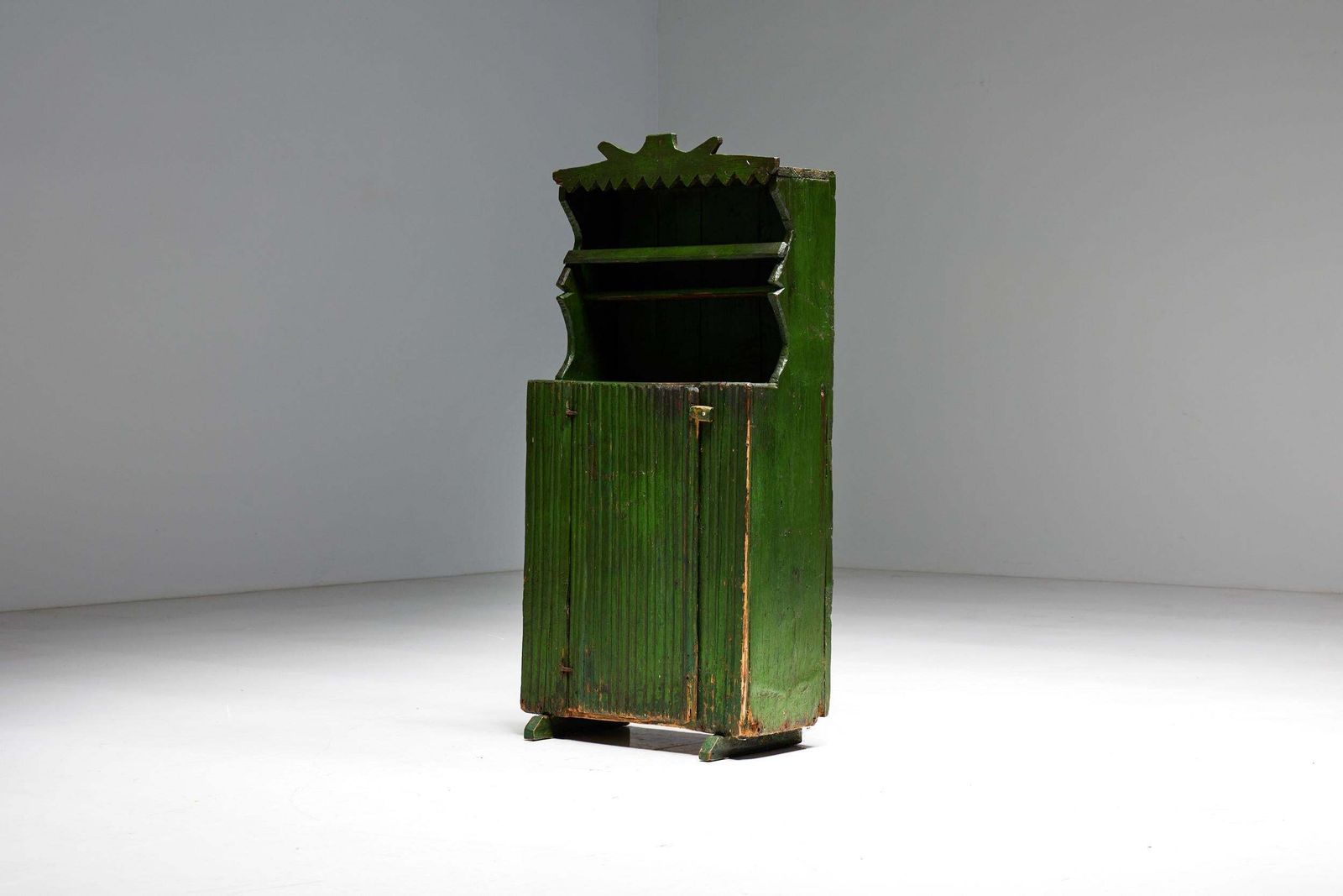 4946.0 Rustic Folk Art Cabinet, France, Early 20th Century photo