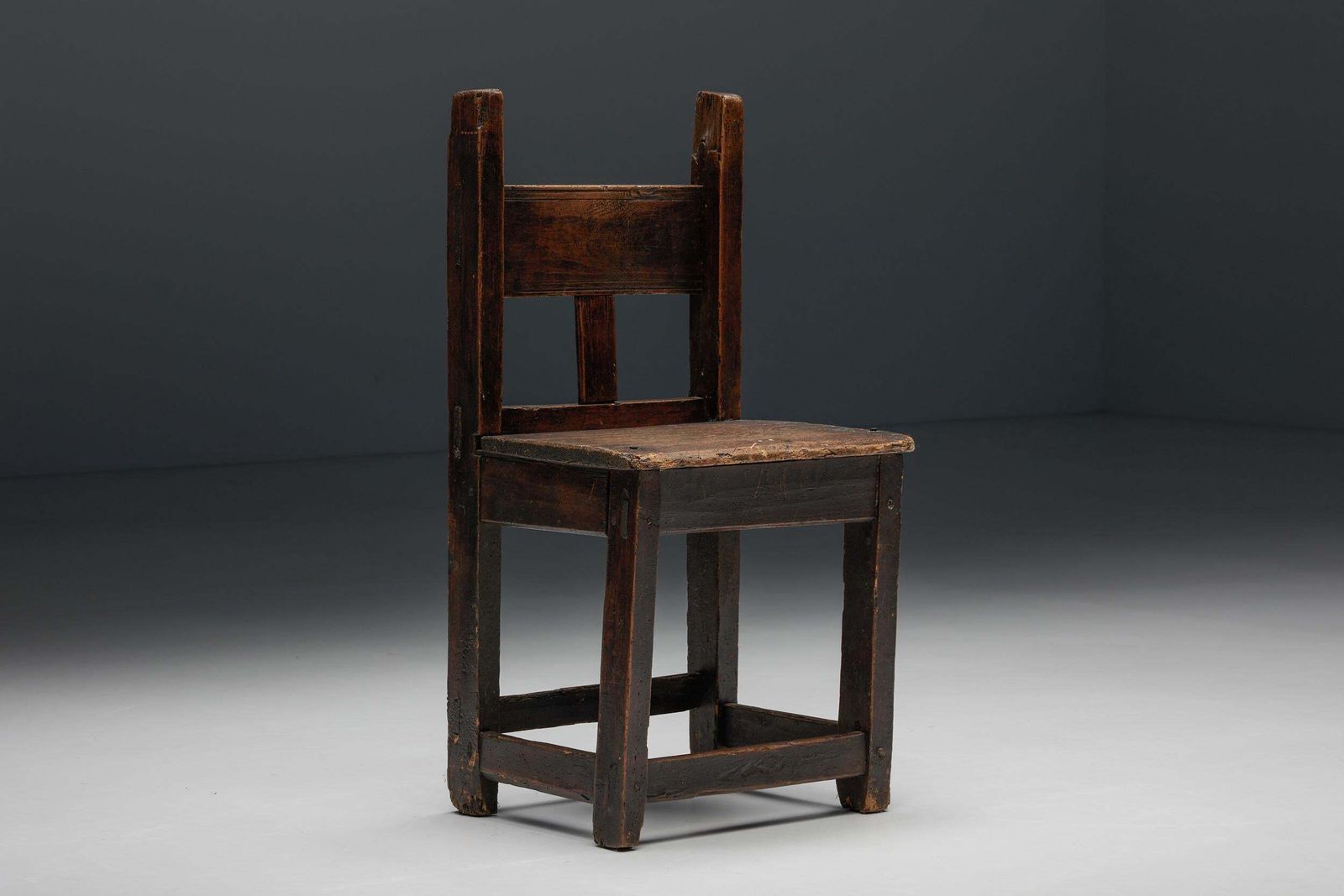 Rustic Wooden Chair, France, 19th Century photo 1622.0