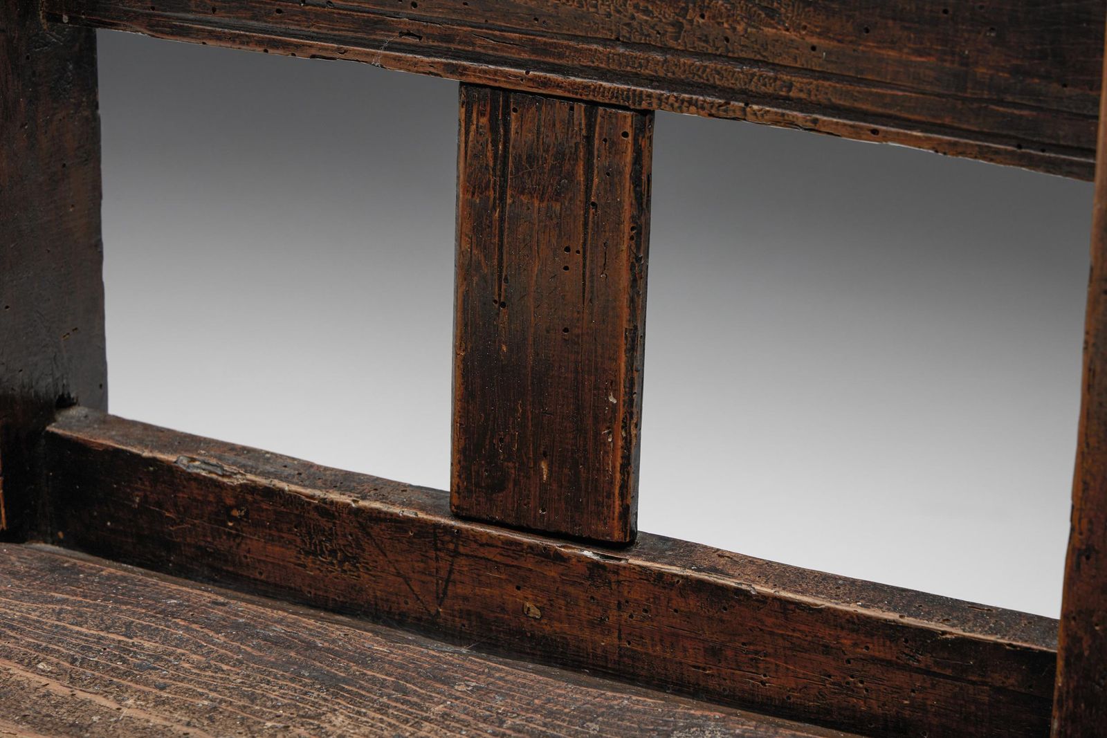 photo furniture Rustic Wooden Chair, France, 19th Century