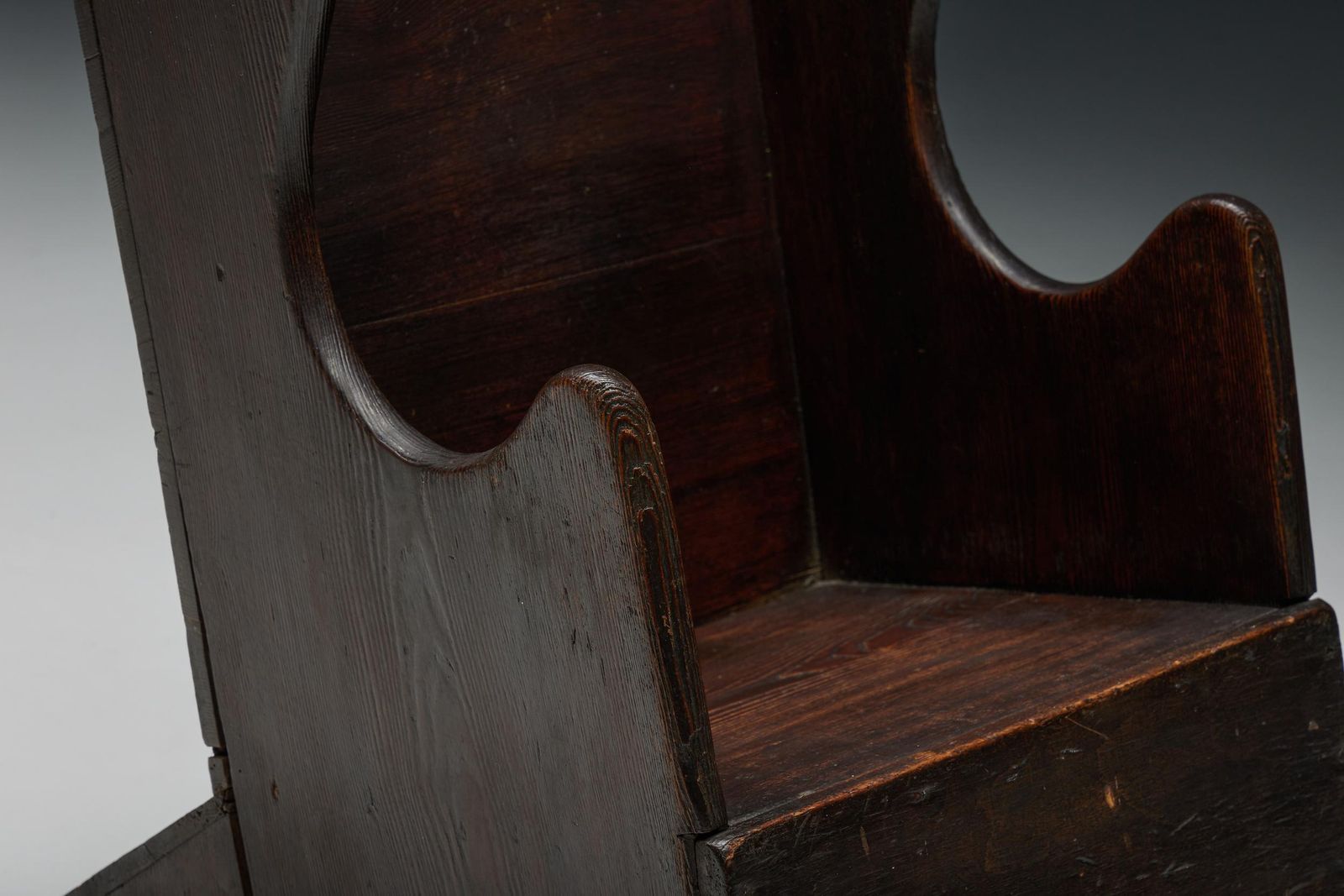Furniture Curved Children's Rocking Chair, France, 19th Century photo