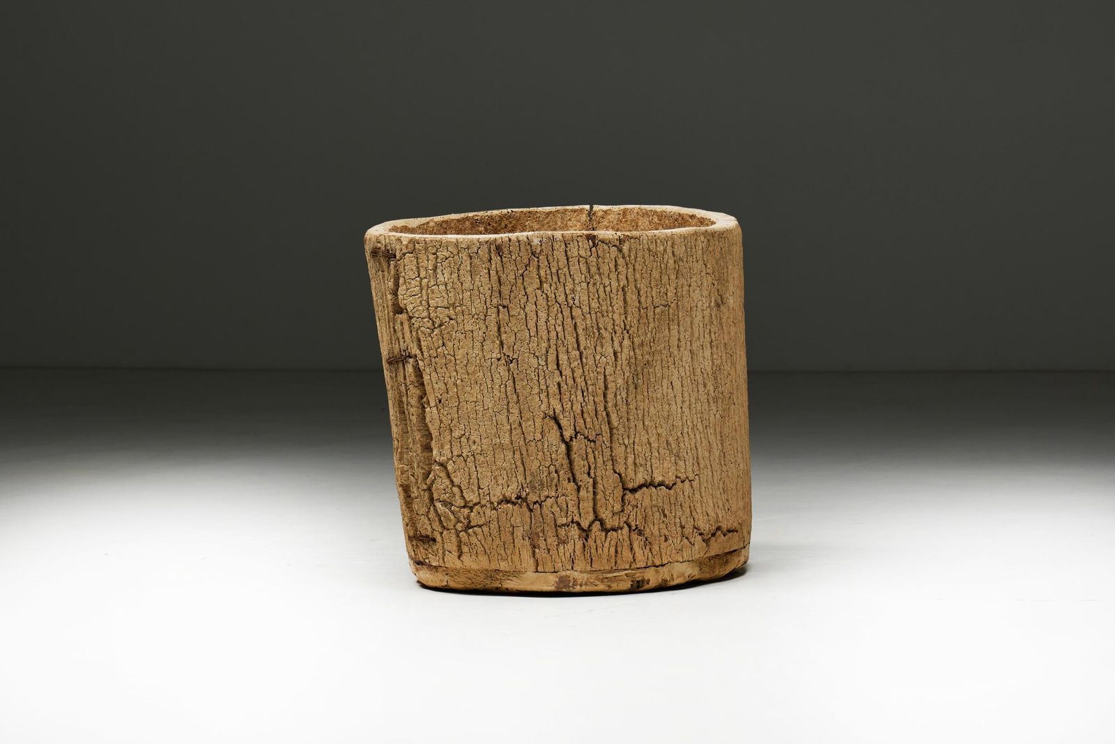Artisanal Tree Trunk Planter, France, 19th Century photo furniture