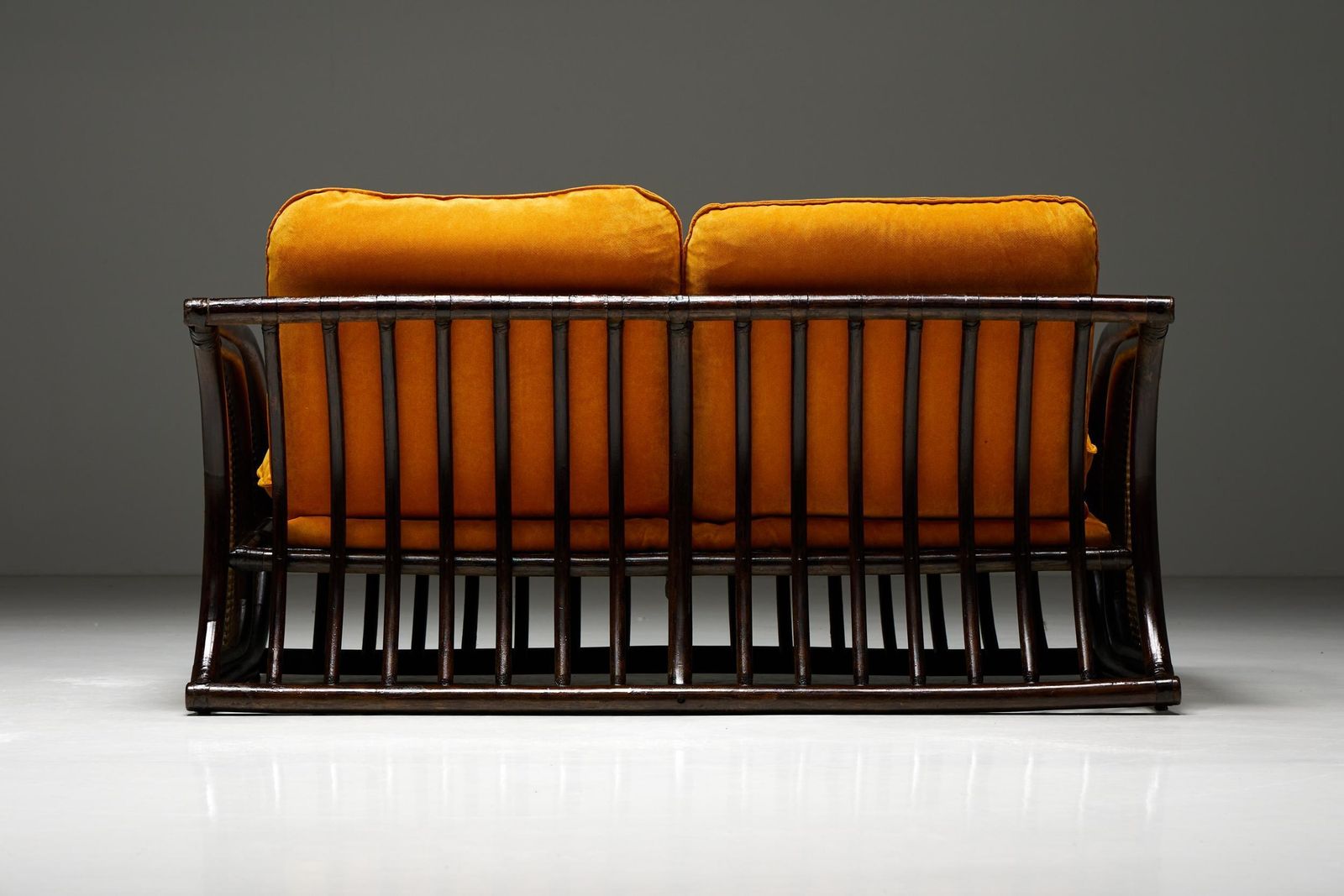 Two Seater Italian Bamboo Bench, 1970s photo 3760.0