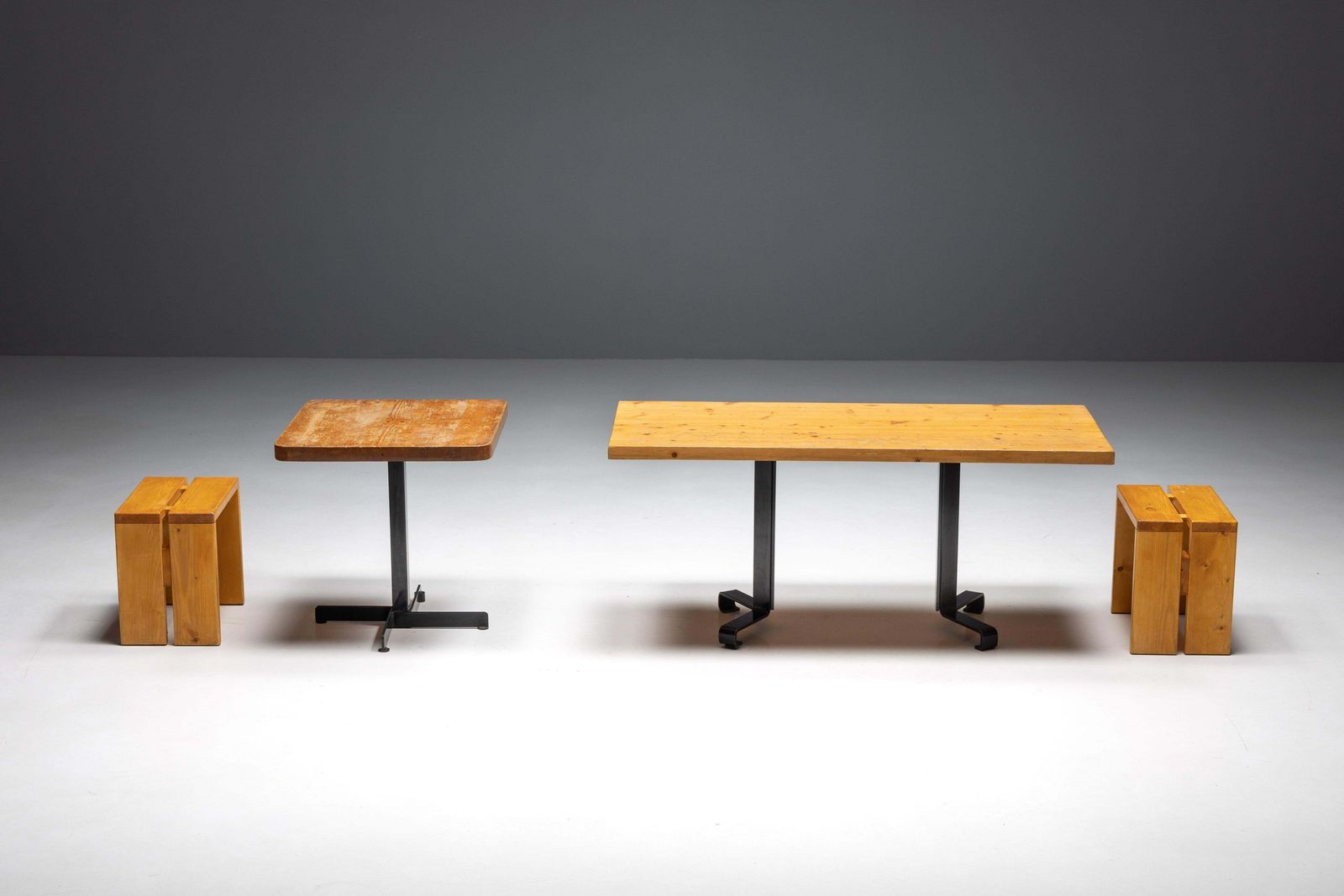 Furniture Square Table By Charlotte Perriand For 'Les Arcs', France, 1960s photo