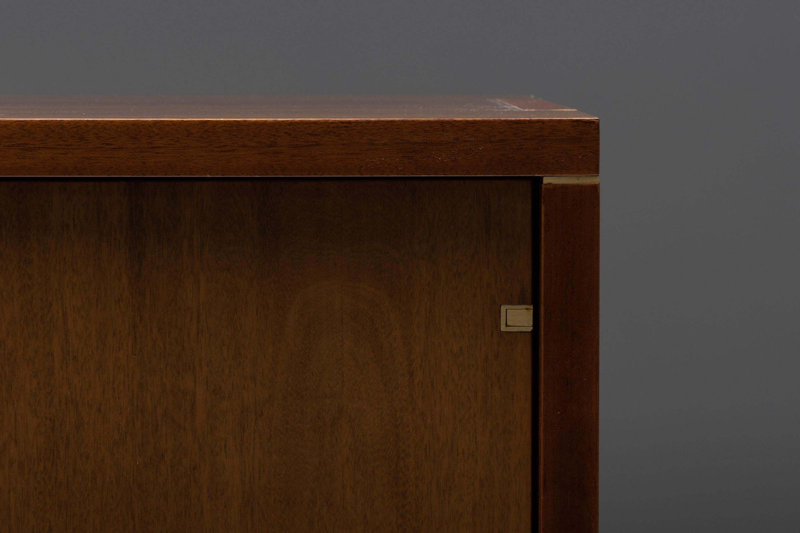 Walnut And Brass Cabinet By Pierre Balmain, France, 1980s photo vinterior