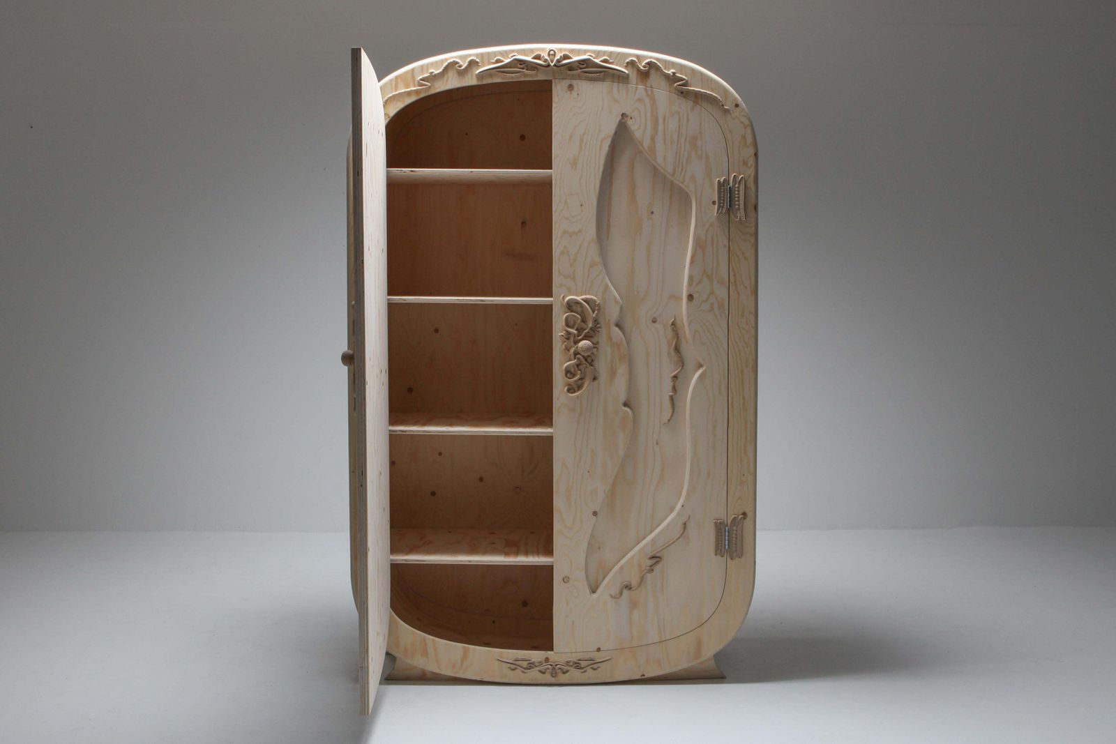 'Wood Blend Cabinet' Ornamental Round Edge Plywood Cabinet, Schimmel & Schweikle photo Furniture