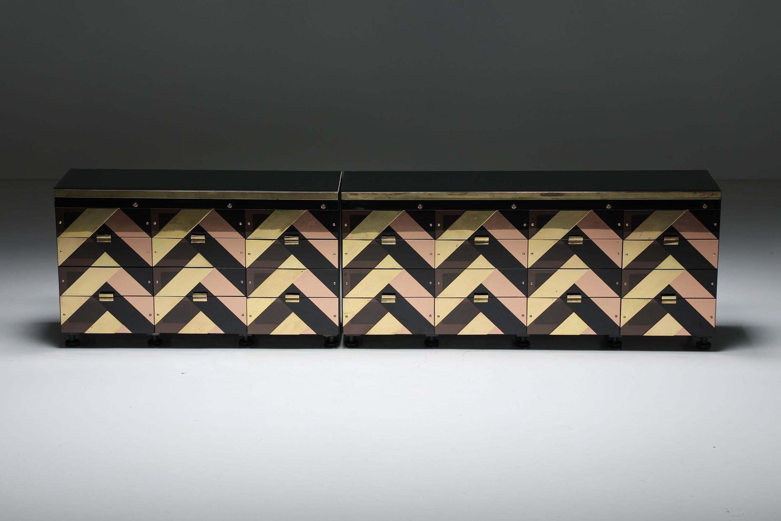 Black & Gold Hollywood Regency Sideboard, 2000s photo buy