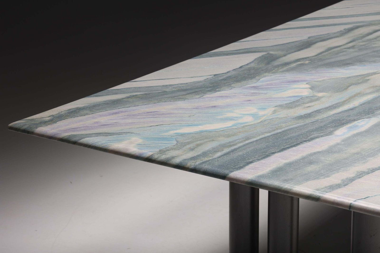 Pia Manu Dining Table In Marble & Steel, 1990s photo buy