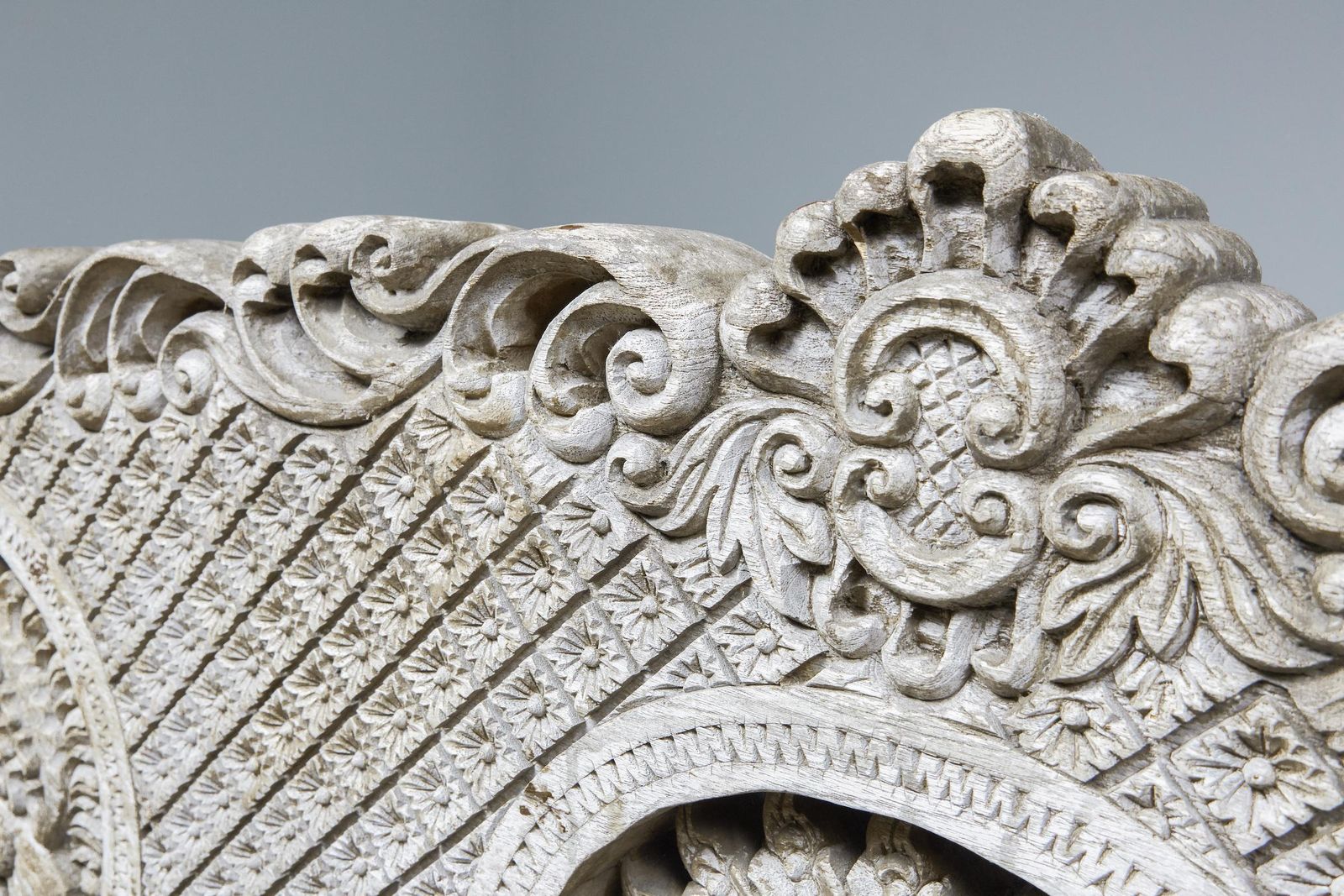 Hand Carved Wooden Bench, France, 1890s photo vintage