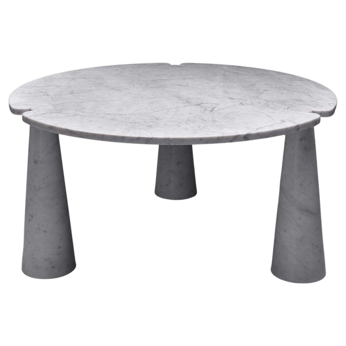 Angelo Mangiarotti 'Eros' Round Marble Dining Table, Italy, 1970s