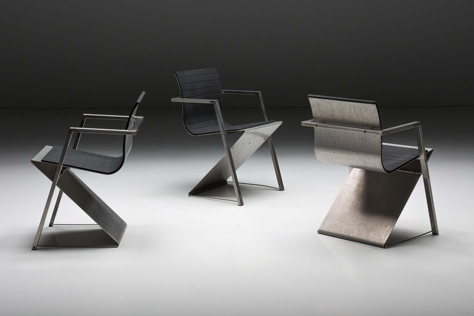 Pentagon Group Casino Model ‘D8’ Black Chairs, Germany, 1987 photo for sale