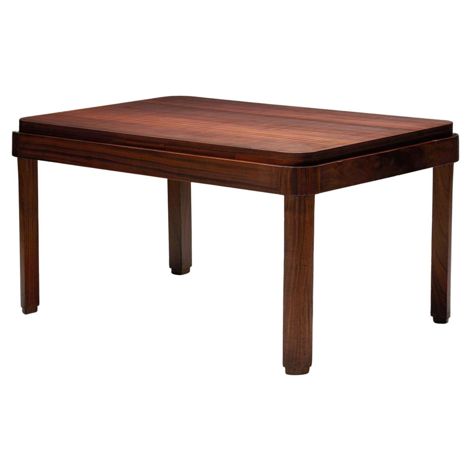 Extendable Dining Table By John Van Zeeland, Art Deco, Belgium, 1930s