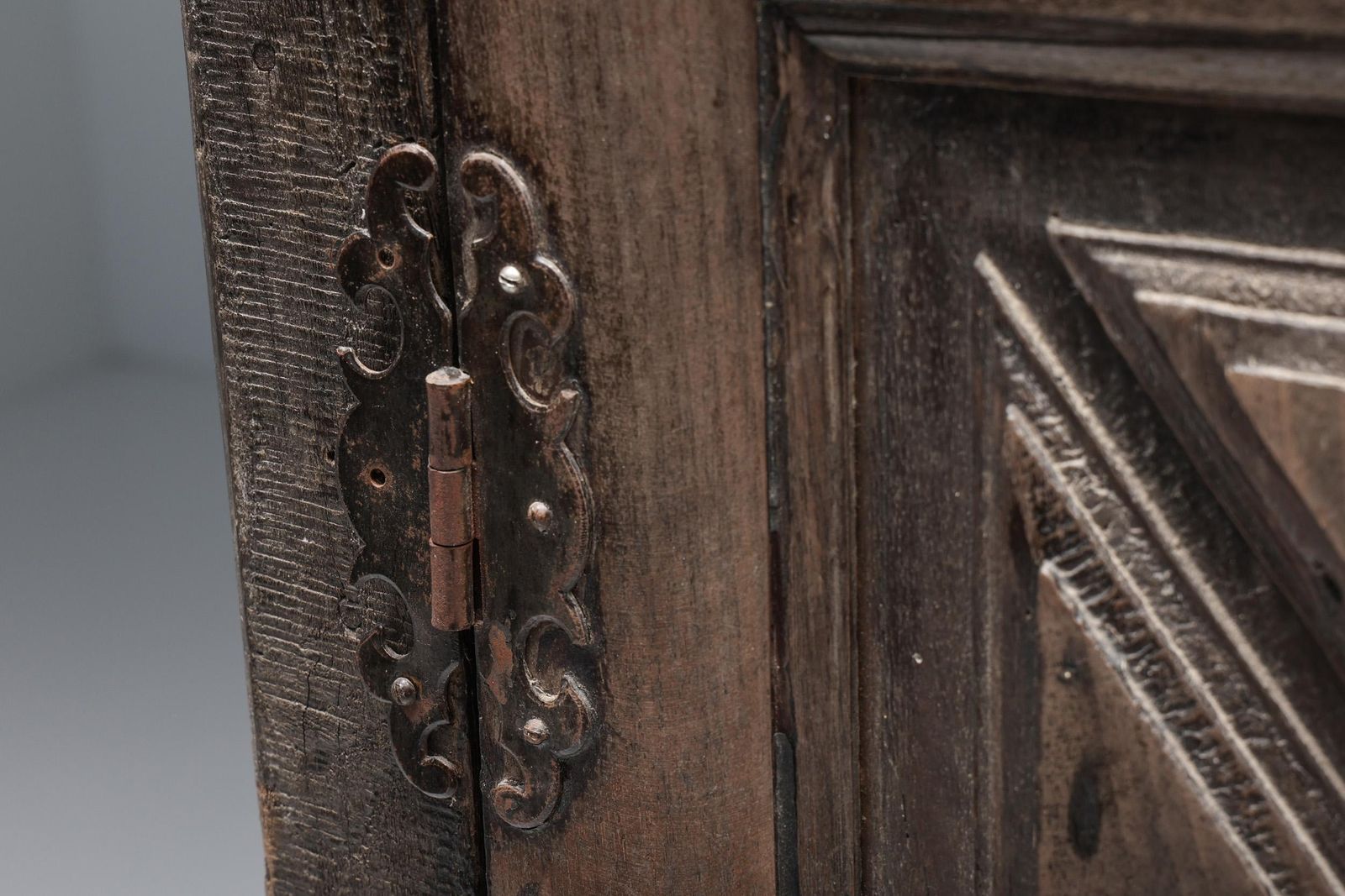 photo furniture Rustic Art Populaire Monoxylite Cupboard, Ardèche, France, 19th Century