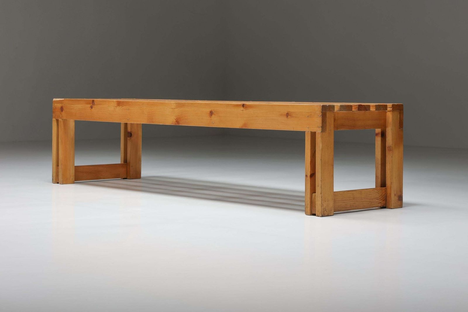 Italian Pine Bench Set From Old Vineyard, Modernist, Italy, 1960's photo buy