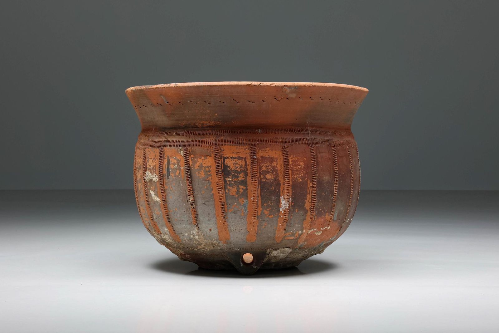 Ancient Hand Crafted Portuguese Washbasin, Pot, Garden Elements, Rustic, 1940s photo furniture