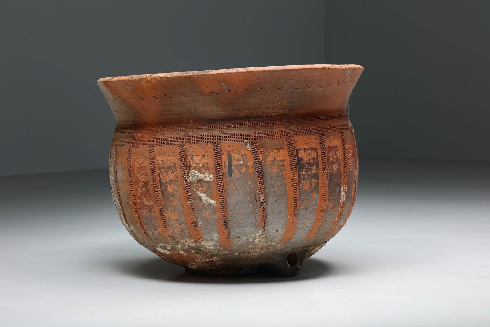 Ancient Hand Crafted Portuguese Washbasin, Pot, Garden Elements, Rustic, 1940s photo for sale
