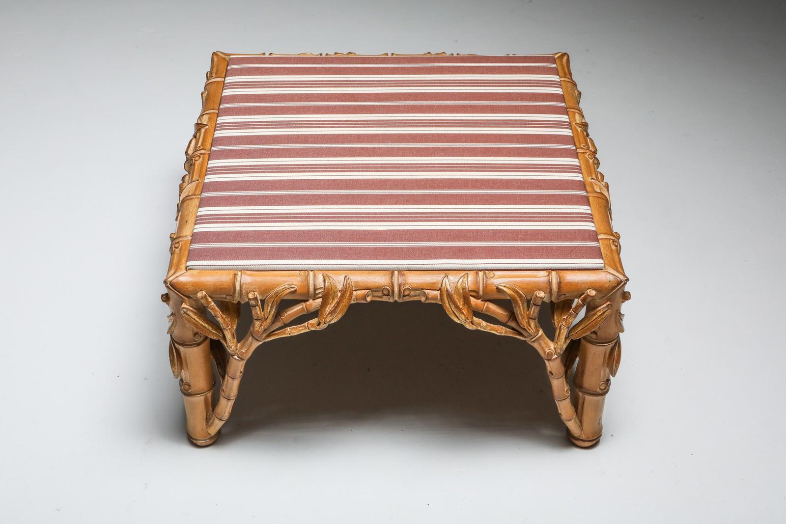 Furniture Bamboo Pair Of Ottoman, Arpex, Italy, 1970s photo