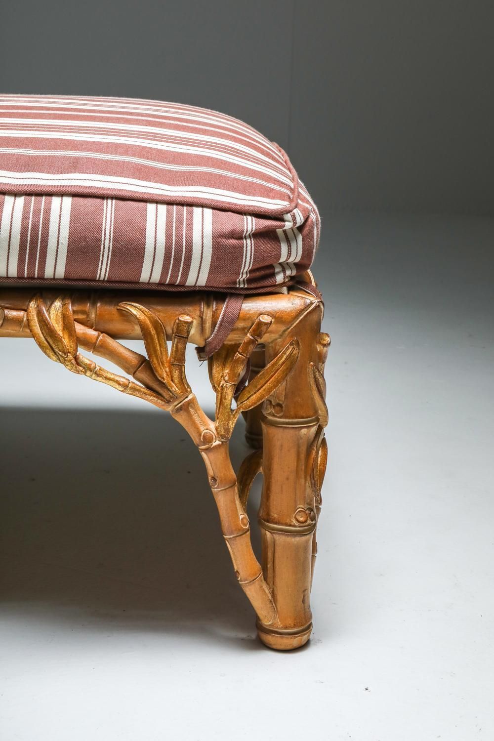 photo buy Bamboo Pair Of Ottoman, Arpex, Italy, 1970s