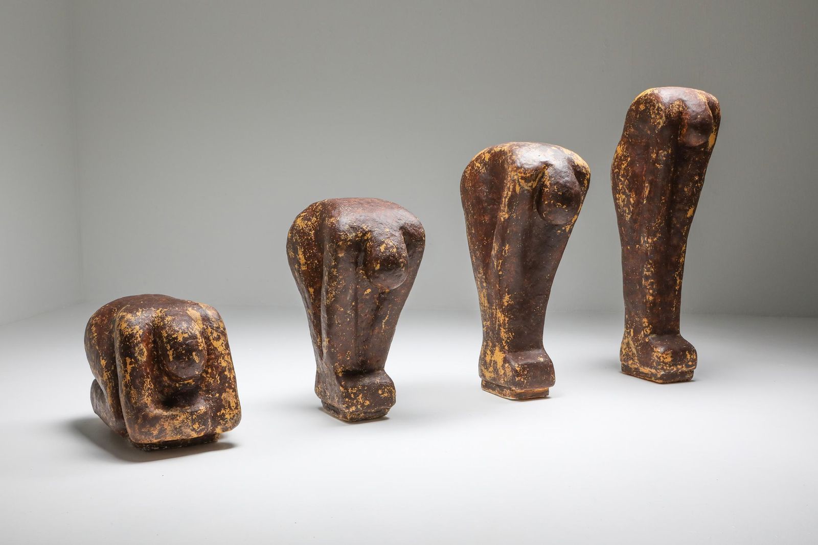 Series Of Figural Sculptures In Tempex Plaster photo 2533.0