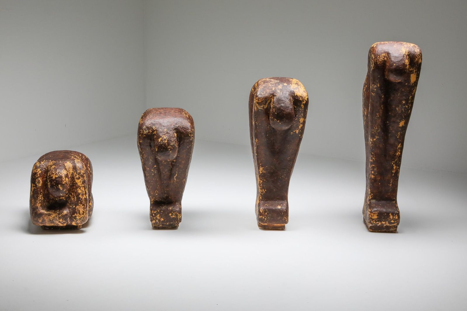 Series Of Figural Sculptures In Tempex Plaster photo vinterior