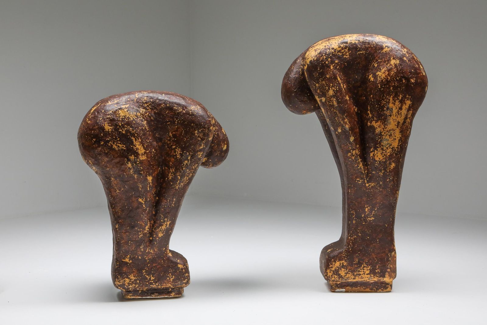 photo furniture Series Of Figural Sculptures In Tempex Plaster