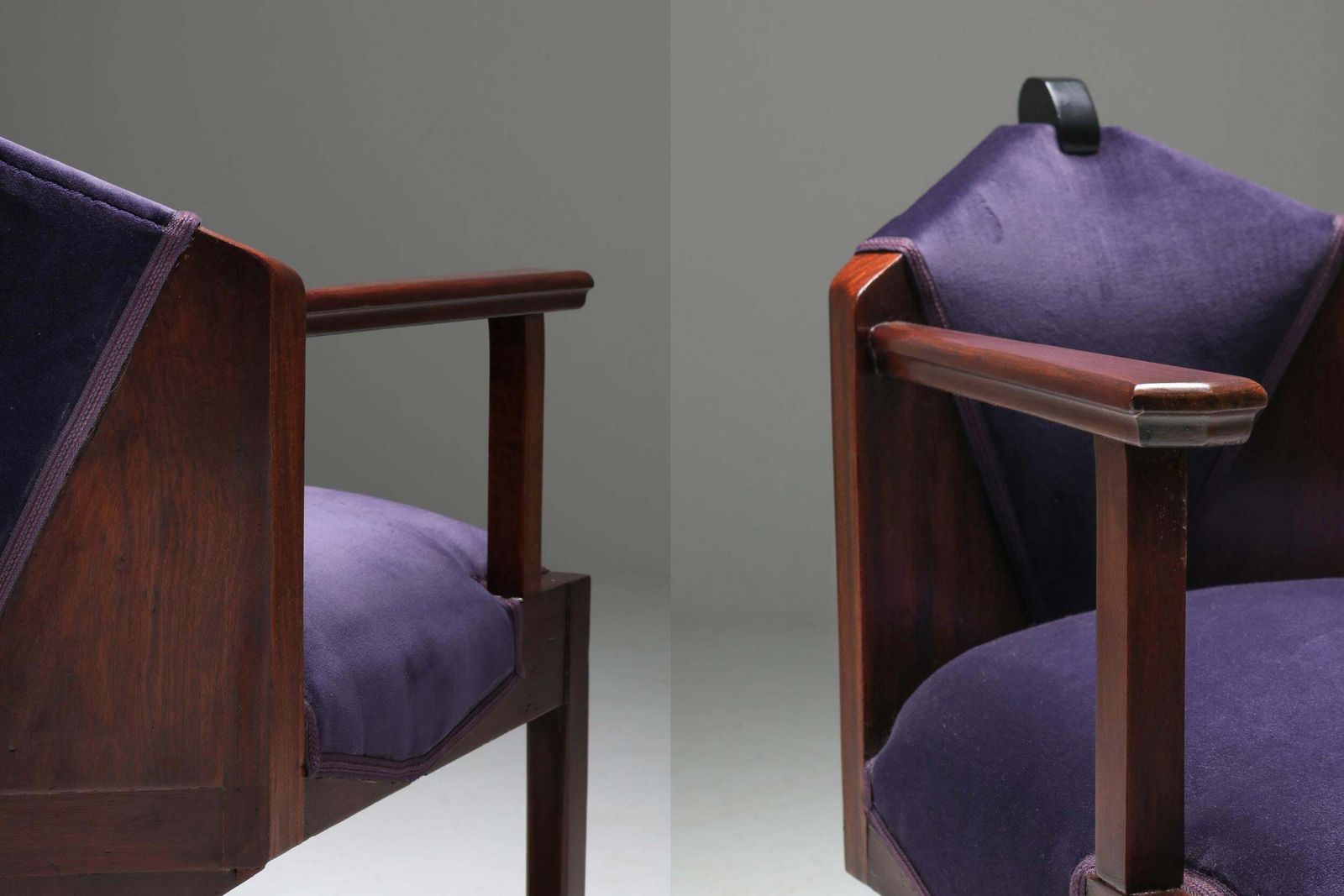 photo furniture Dutch Art Deco ‘Amsterdamse School’ Pair Of Armchairs