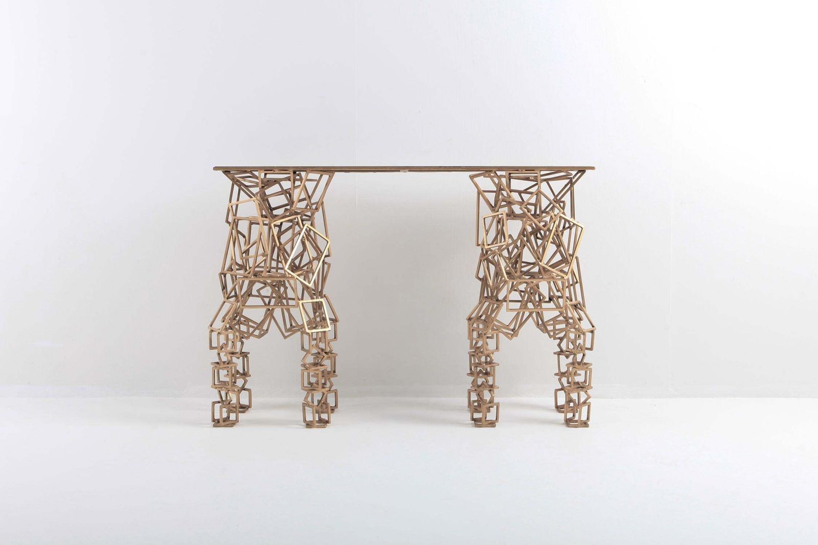 Brass Console Table In The Style Of Antony Gormley photo for sale