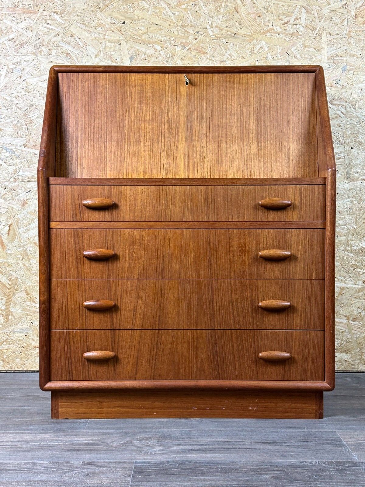 60s 70s Teak Secretary Chest Of Drawers Danish Modern By Dyrlund Denmark photo furniture