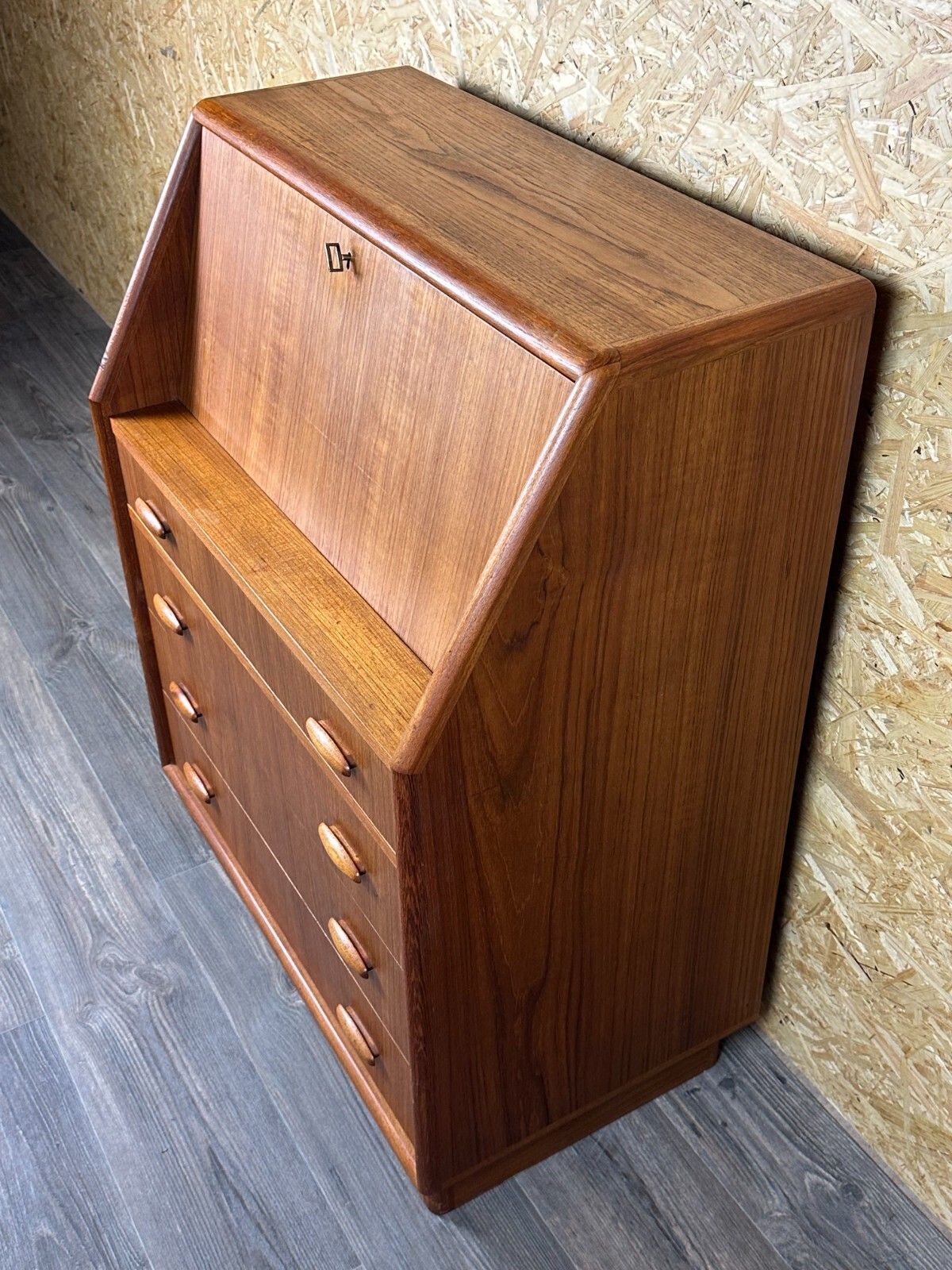 60s 70s Teak Secretary Chest Of Drawers Danish Modern By Dyrlund Denmark photo Furniture