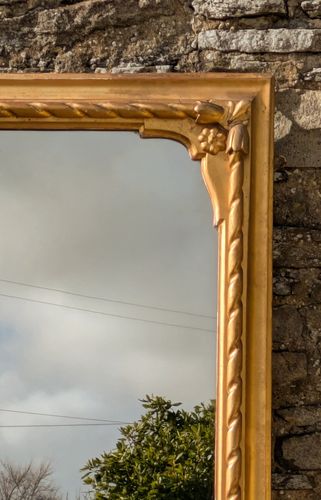 Large Antique Gilt Wood Overmantel photo for sale