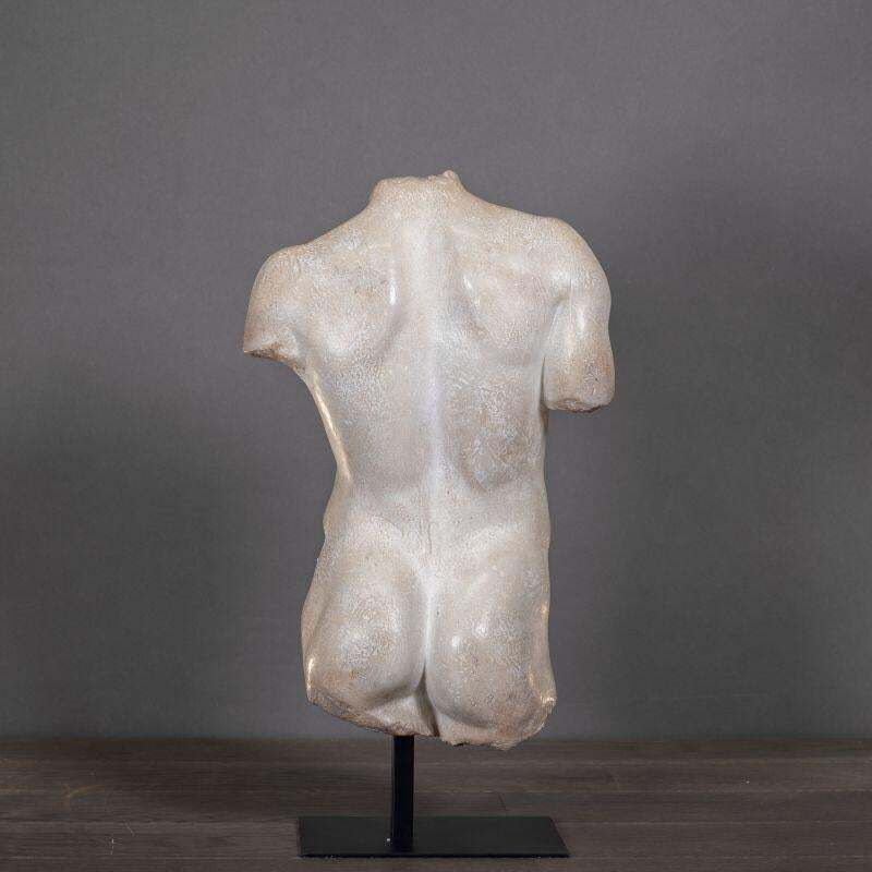 Sculpture In The Taste Of Antiquity, White Marble Patina, White Marble Effect. photo for sale