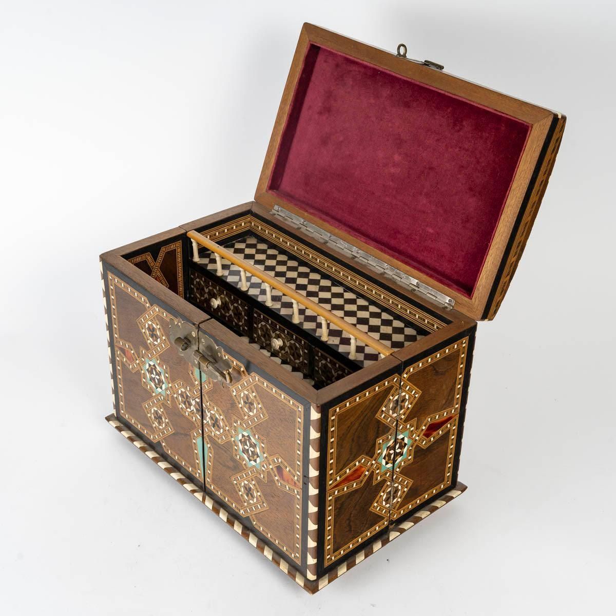 Chest, Box Forming A Cabinet, Orientalist Art, 19th Century, Napoleon III Period photo for sale