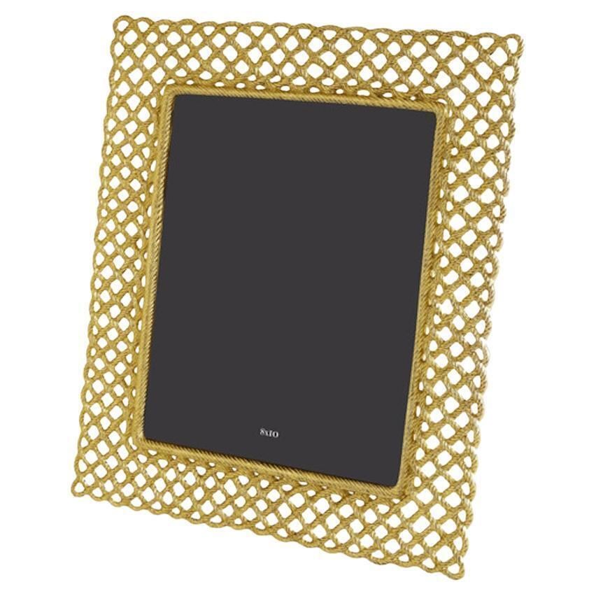 Love Knot Photo Frame In Gold Tone Metal, Large Size Model. photo furniture