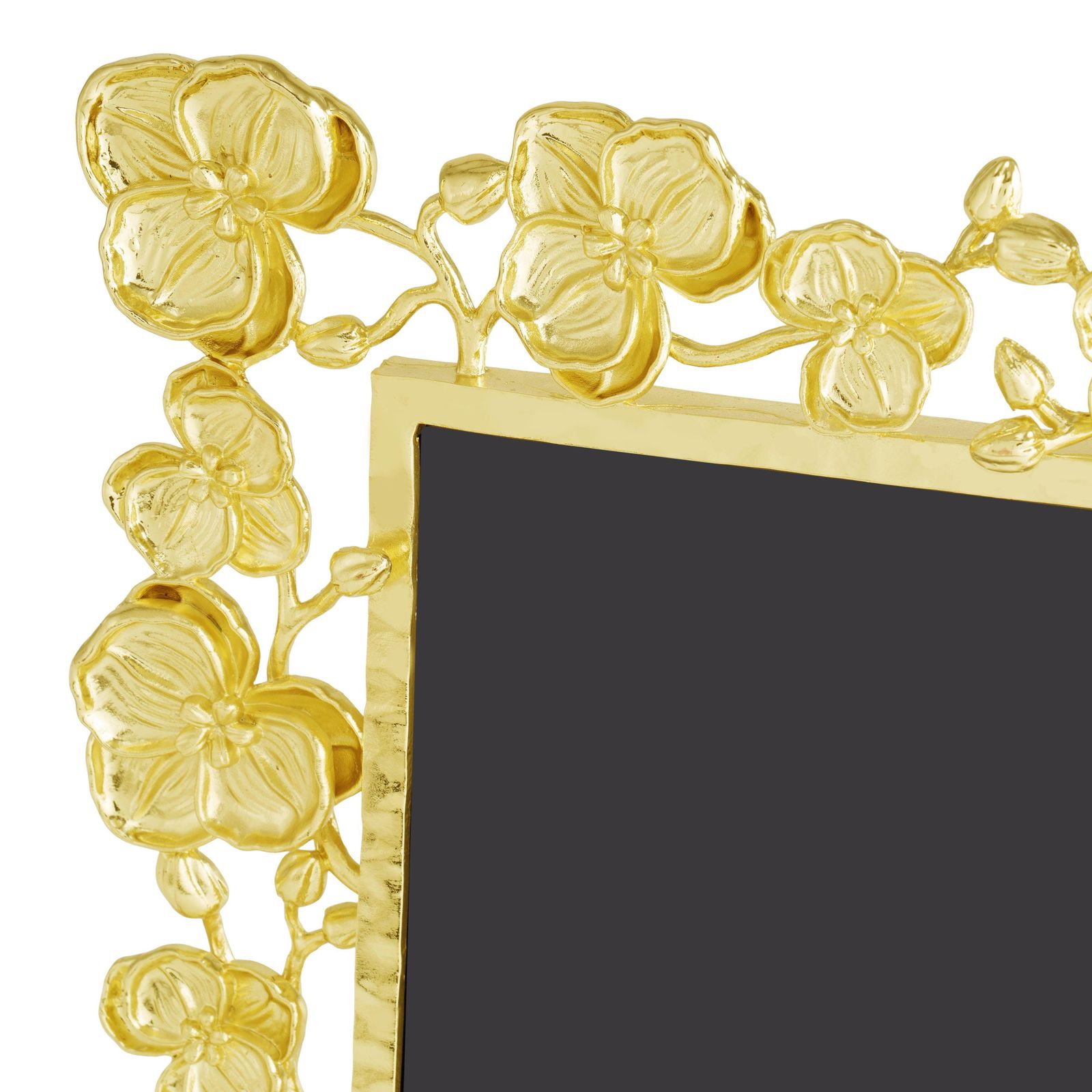 Gilded Metal Photo Frame With Orchid Motif. photo 716.0