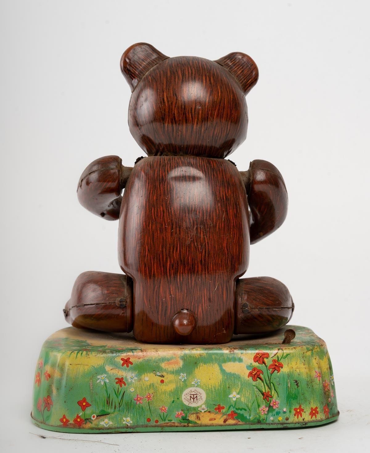 Tin Toy, Bear With Tambourine photo for sale