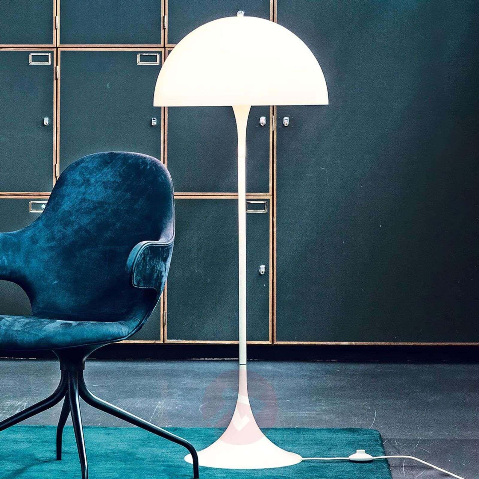 Louis Poulsen, Floor Lamp In White Opal By Verner Panton photo for sale