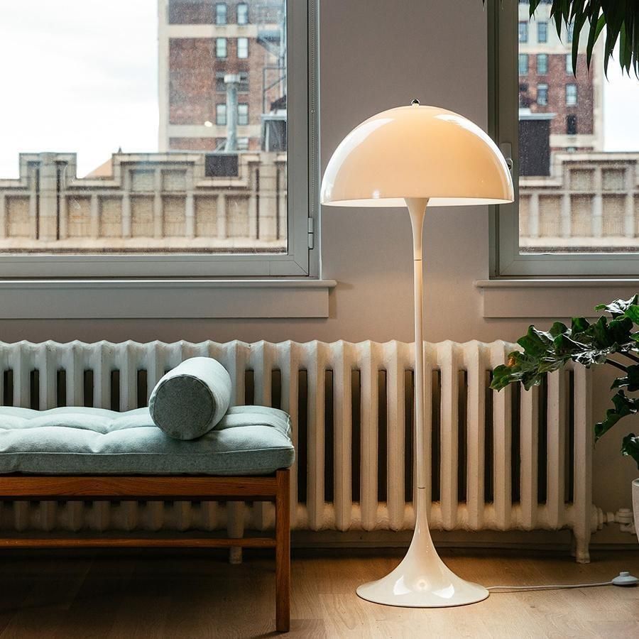 Louis Poulsen, Floor Lamp In White Opal By Verner Panton photo vinterior