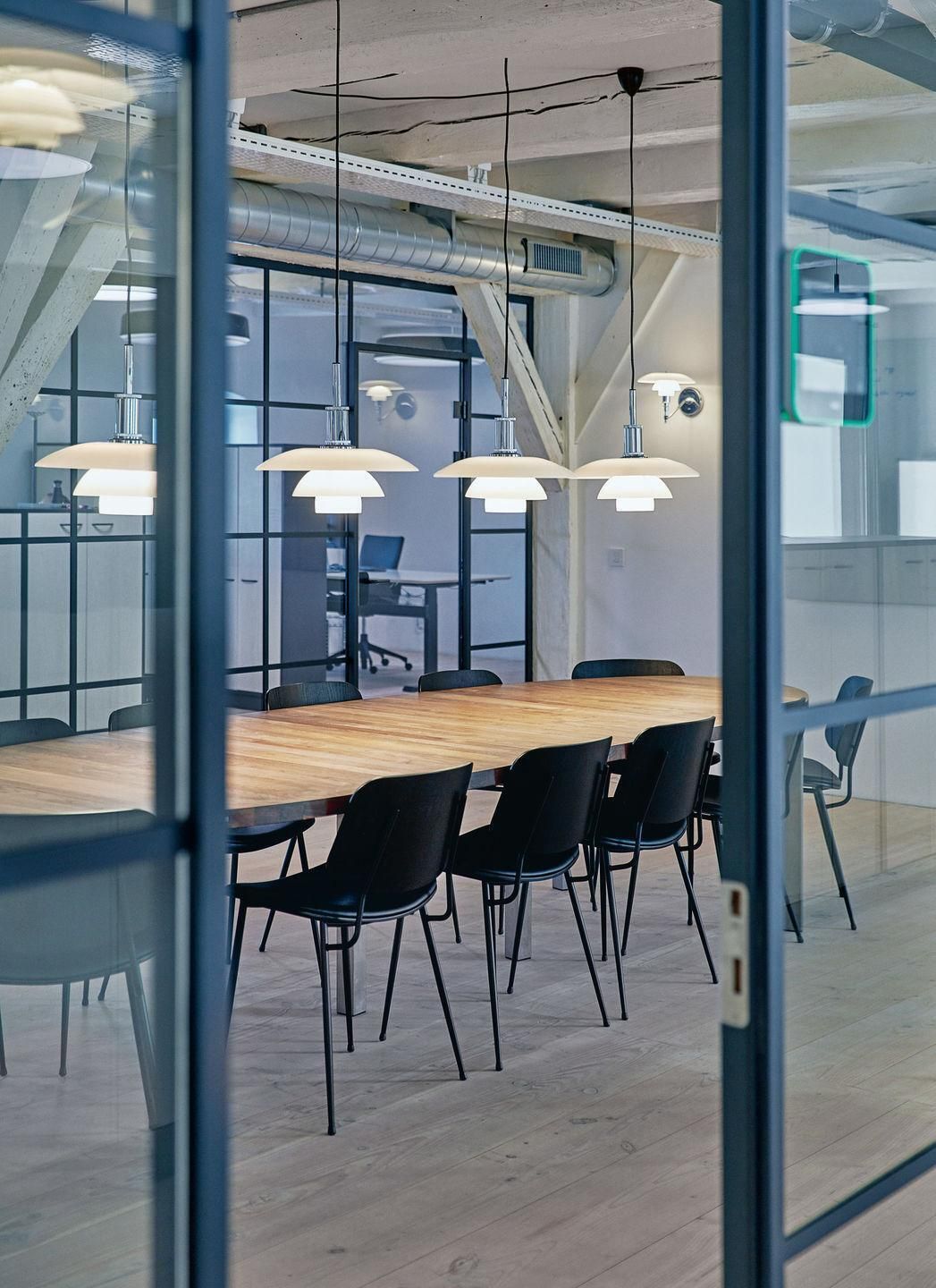 Louis Poulsen, Large Glass Pendant Light By Poul Henningsen photo Lighting
