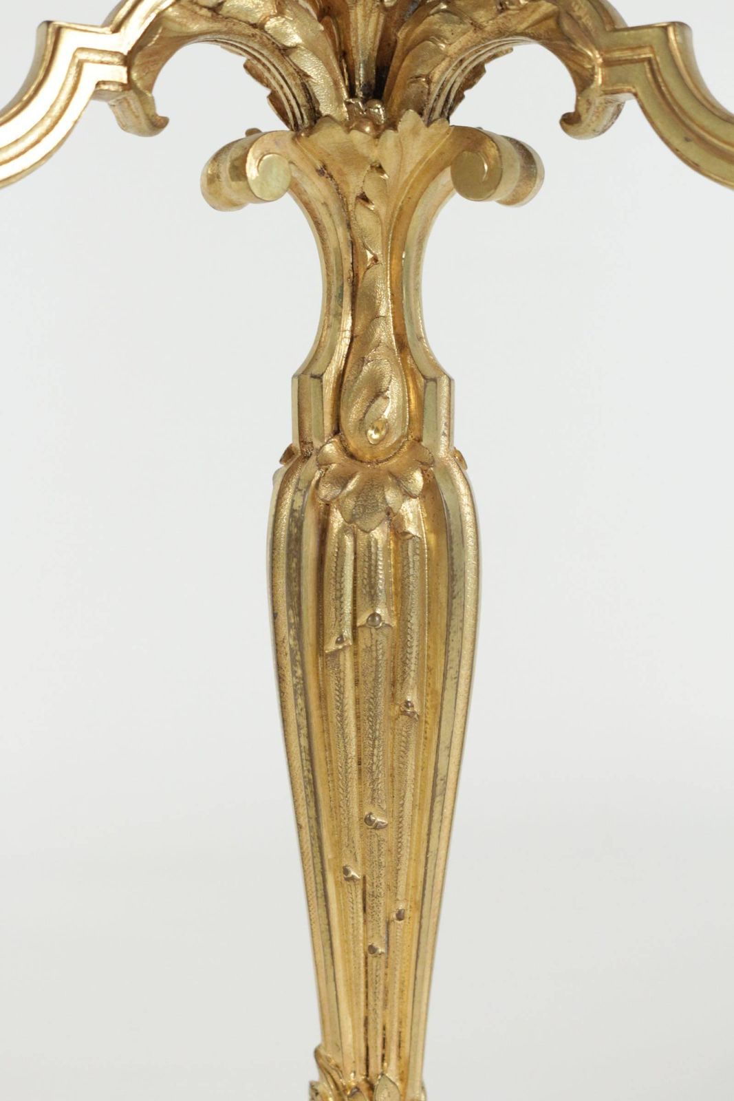 Pair Of Candelabra In The Style Of Louis XV In Gold Gilt Bronze, 19th Century photo vintage