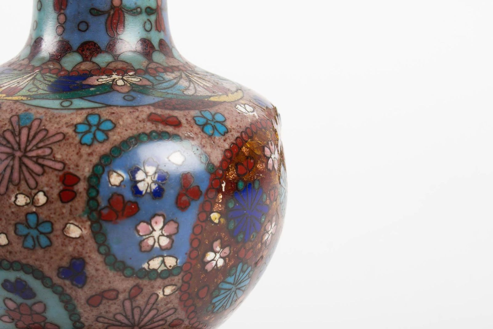 photo for sale Pair Of Cloisonné Bronze Vases, Japan, Circa 1900