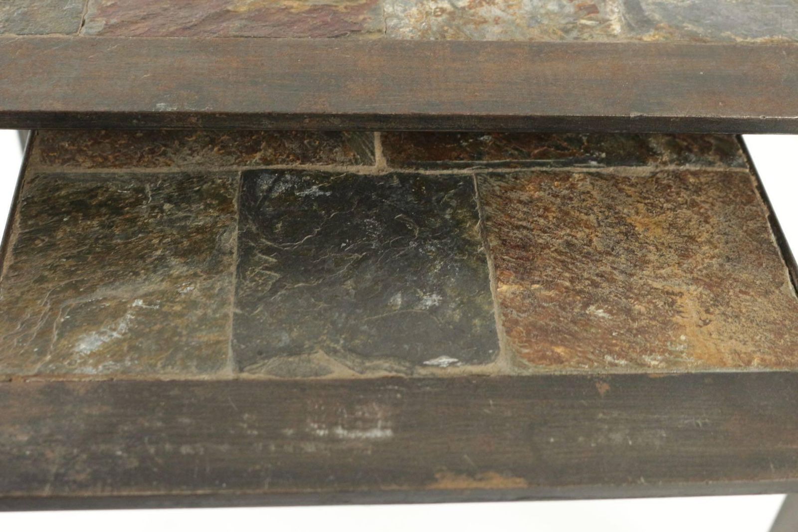 Nesting Tables Of The 1960s 1970s In Wrought Iron And Slate photo Furniture