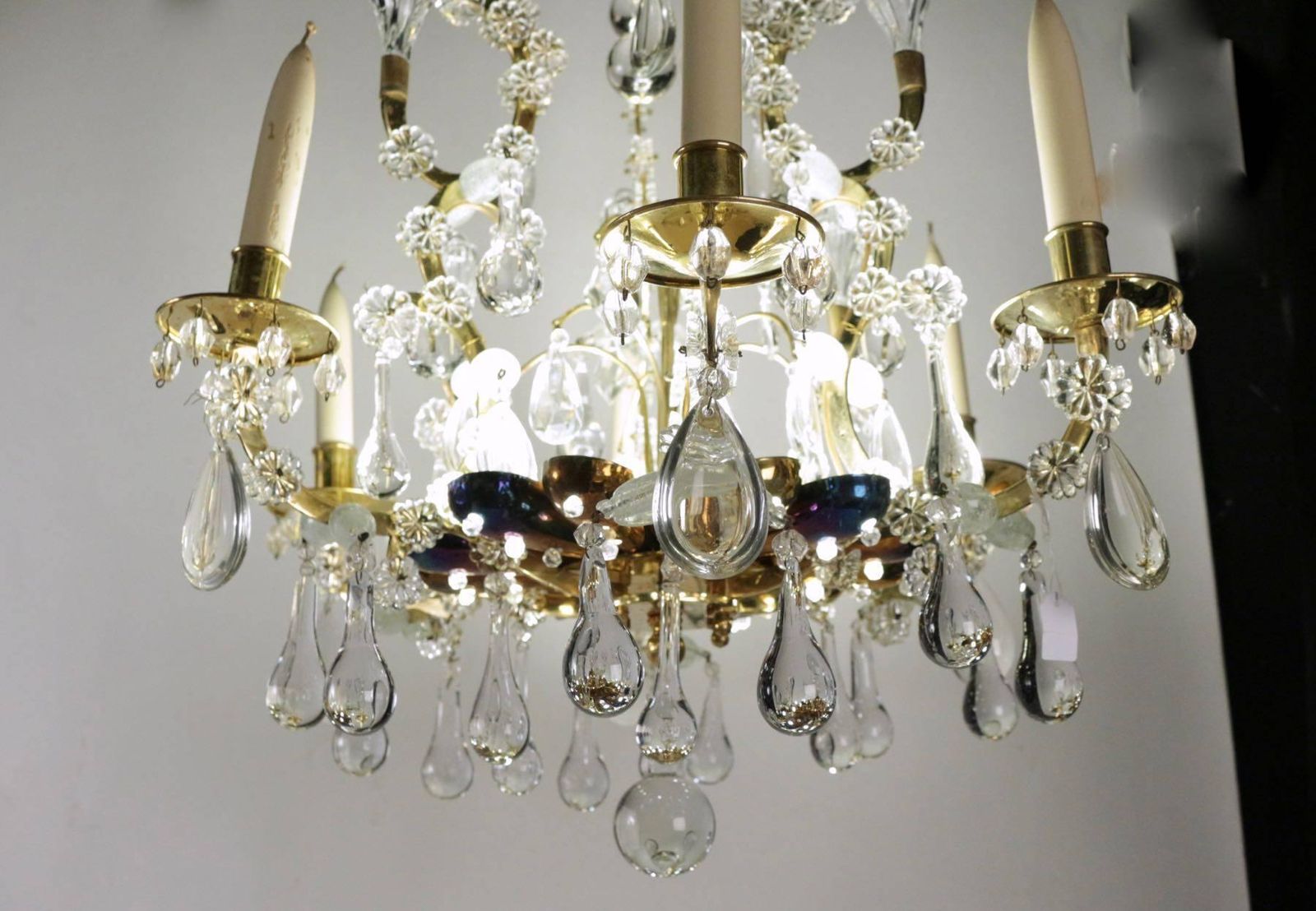 Chandelier In The Style Of Louis XV With Crystal From The 19th Century photo for sale
