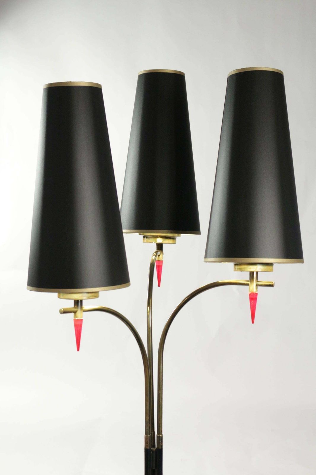 Standing Floor Lamp From The 1960s In Metal Paint And Brass, Three Lights photo buy