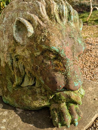 Fabulous Pair Of Italian Terracotta Garden Lions photo 5450.0
