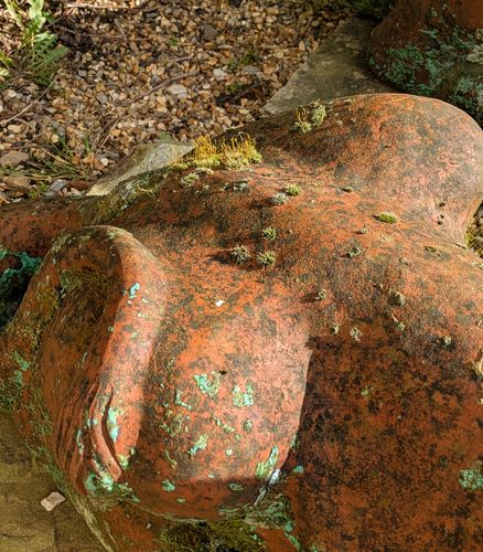 Fabulous Pair Of Italian Terracotta Garden Lions photo vinterior