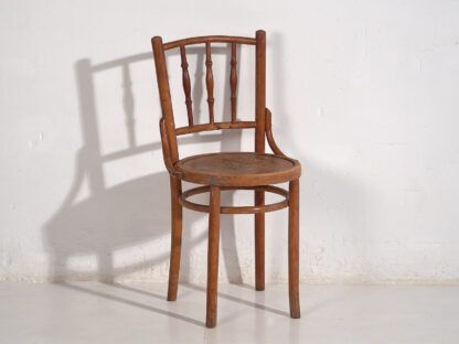 Antique Thonet Chairs With Engraved Seat (C.1920). Set Of Two Pieces #1 photo buy