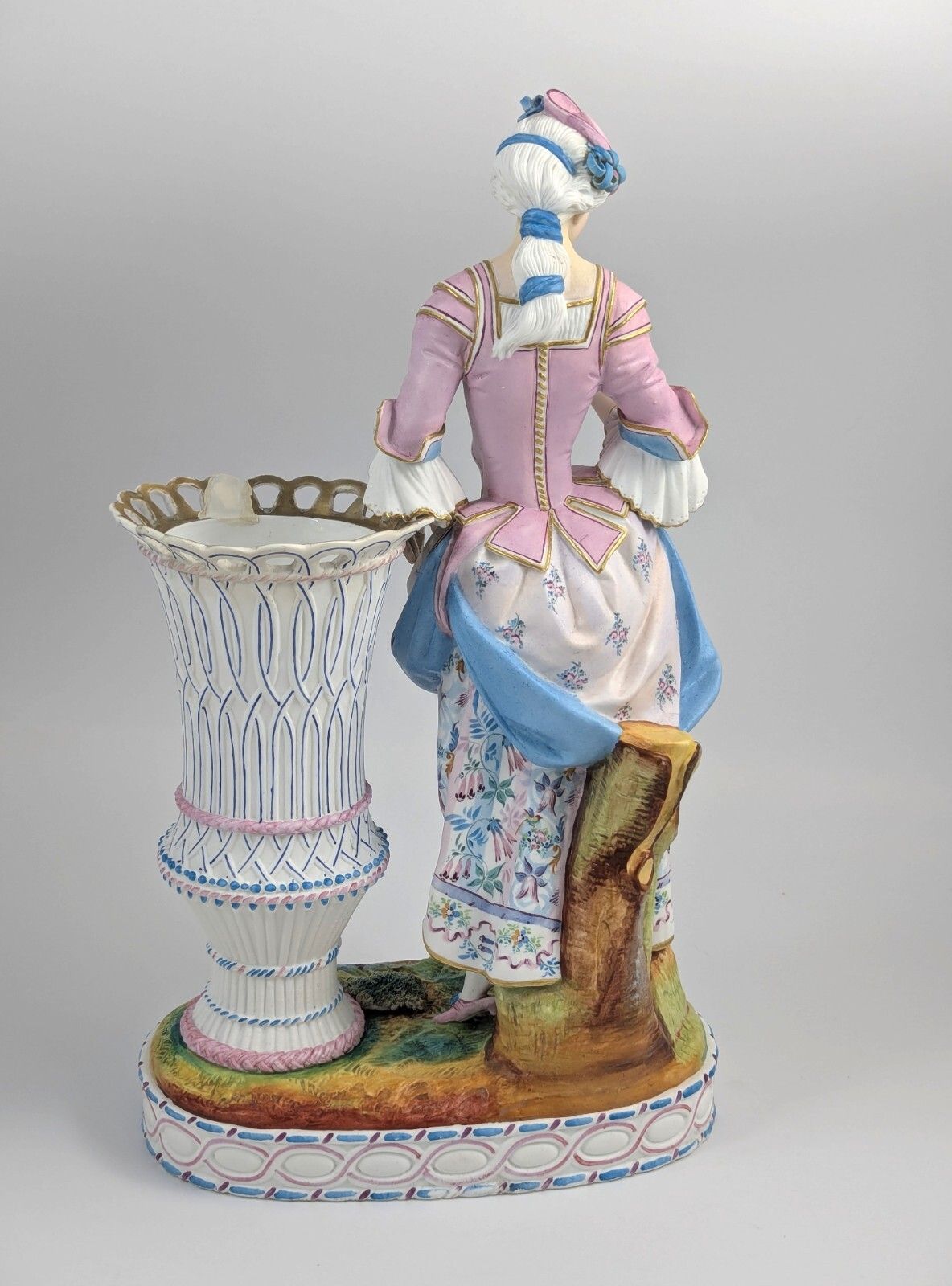 Antique Vion Et Baury Style Bisque Porcelain Vase, 19th Century photo 1000.0