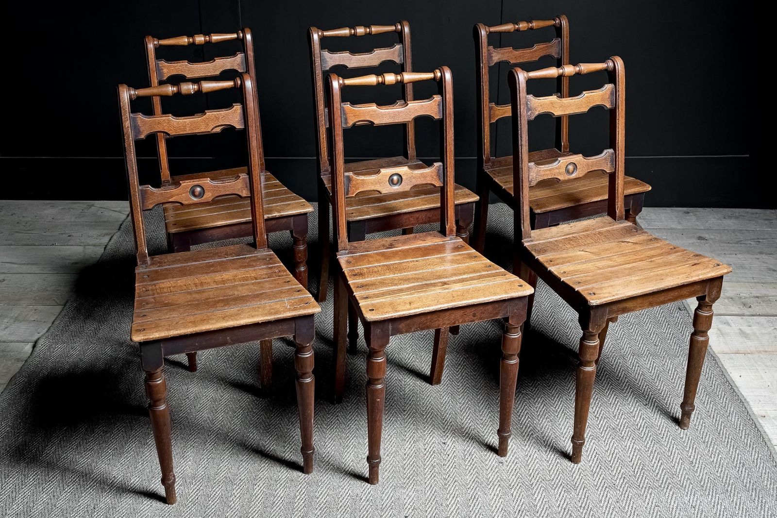 A Set Of Six Swiss Dining Chairs